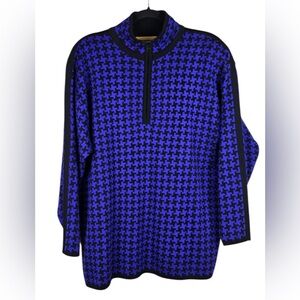 Classiques Petites Vintage Purple and Black Merino Wool Pullover💕